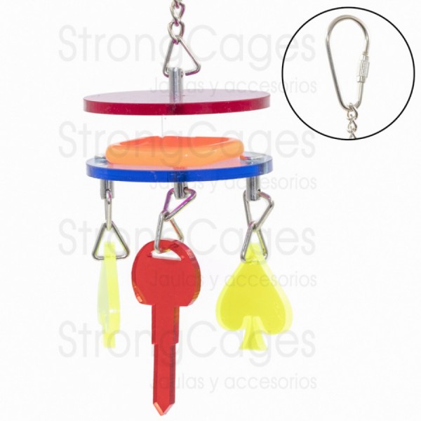 Juguete acrílico para loros POKER Juguete acrílico para loros POKER