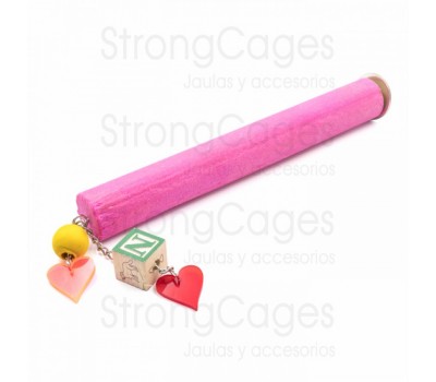 Posadero lima uñas con juguete para aratingas, pyrruras, you-yous