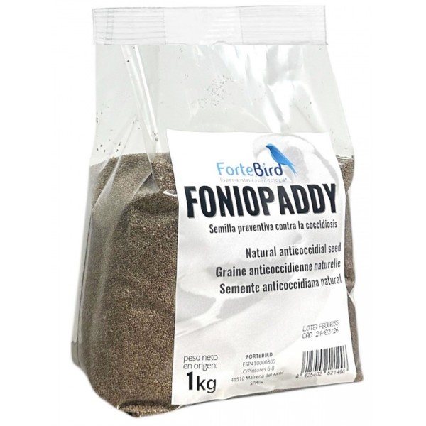 Foniopaddy Fortebird - semilla anticoccidiosis Foniopaddy Fortebird - semilla anticoccidiosis